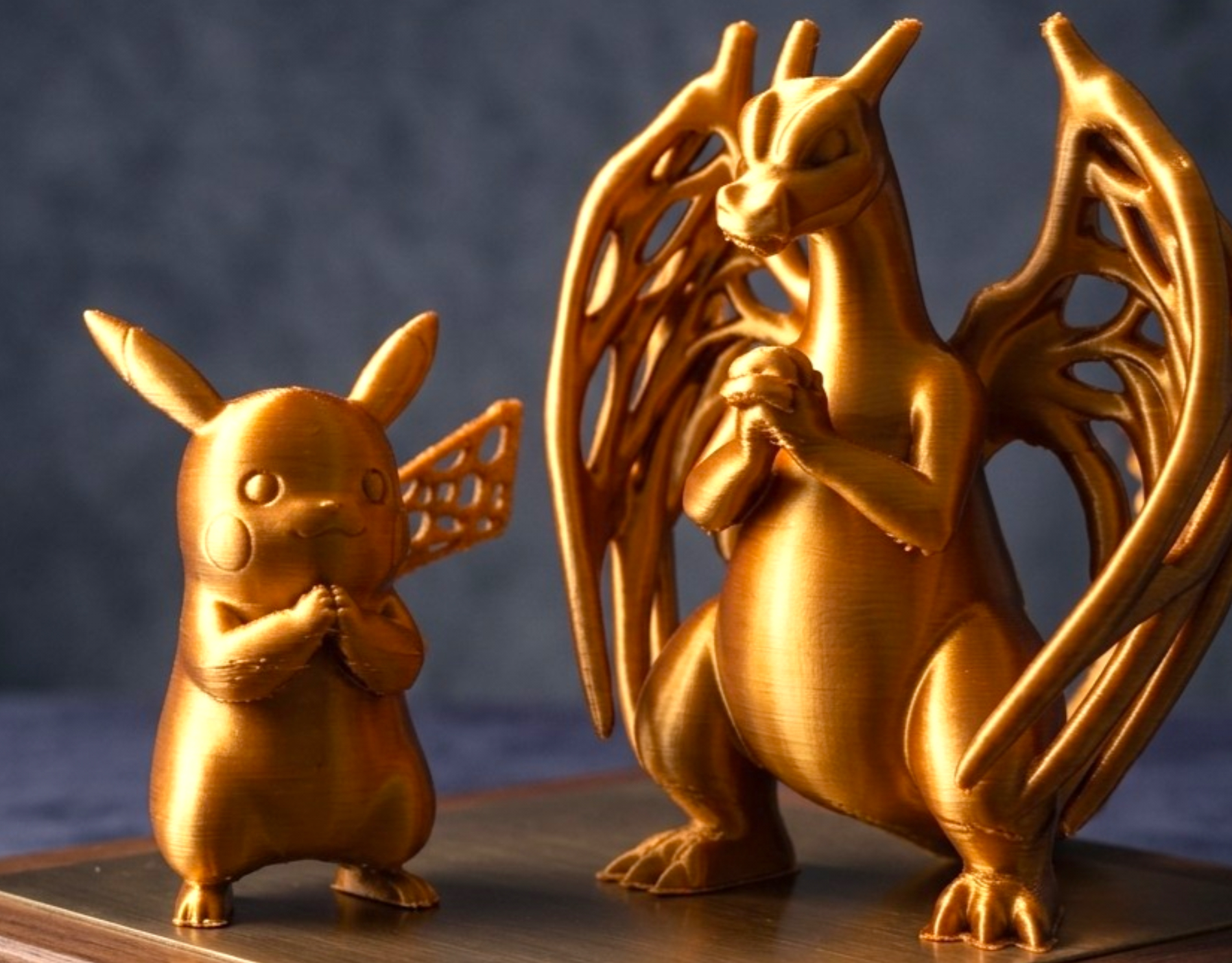 喷火龙和皮卡丘在祈祷