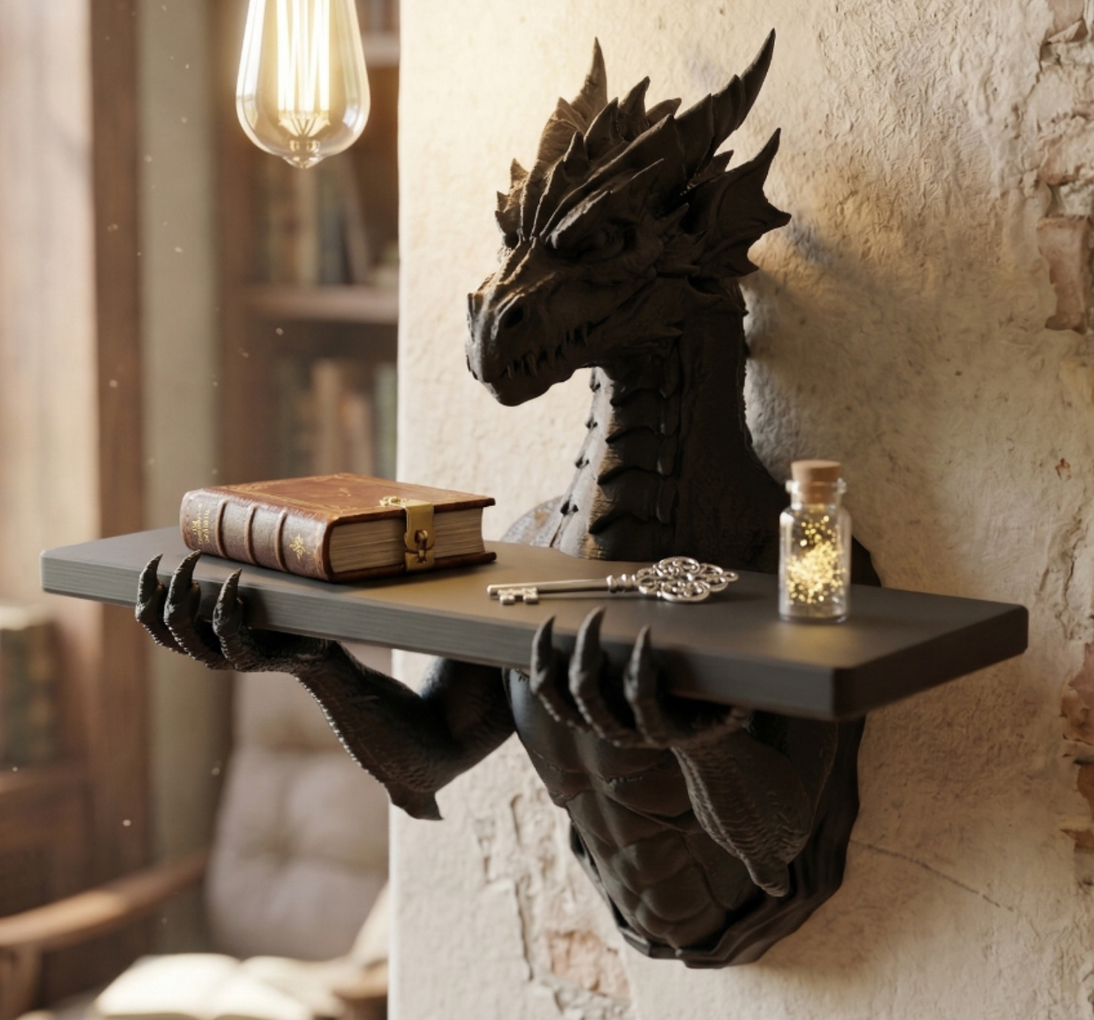 龙壁架 - 魔法书守护者