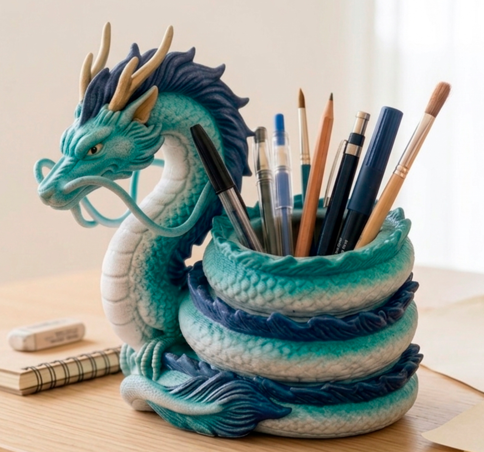 白龙笔筒 - 《千与千寻》灵感