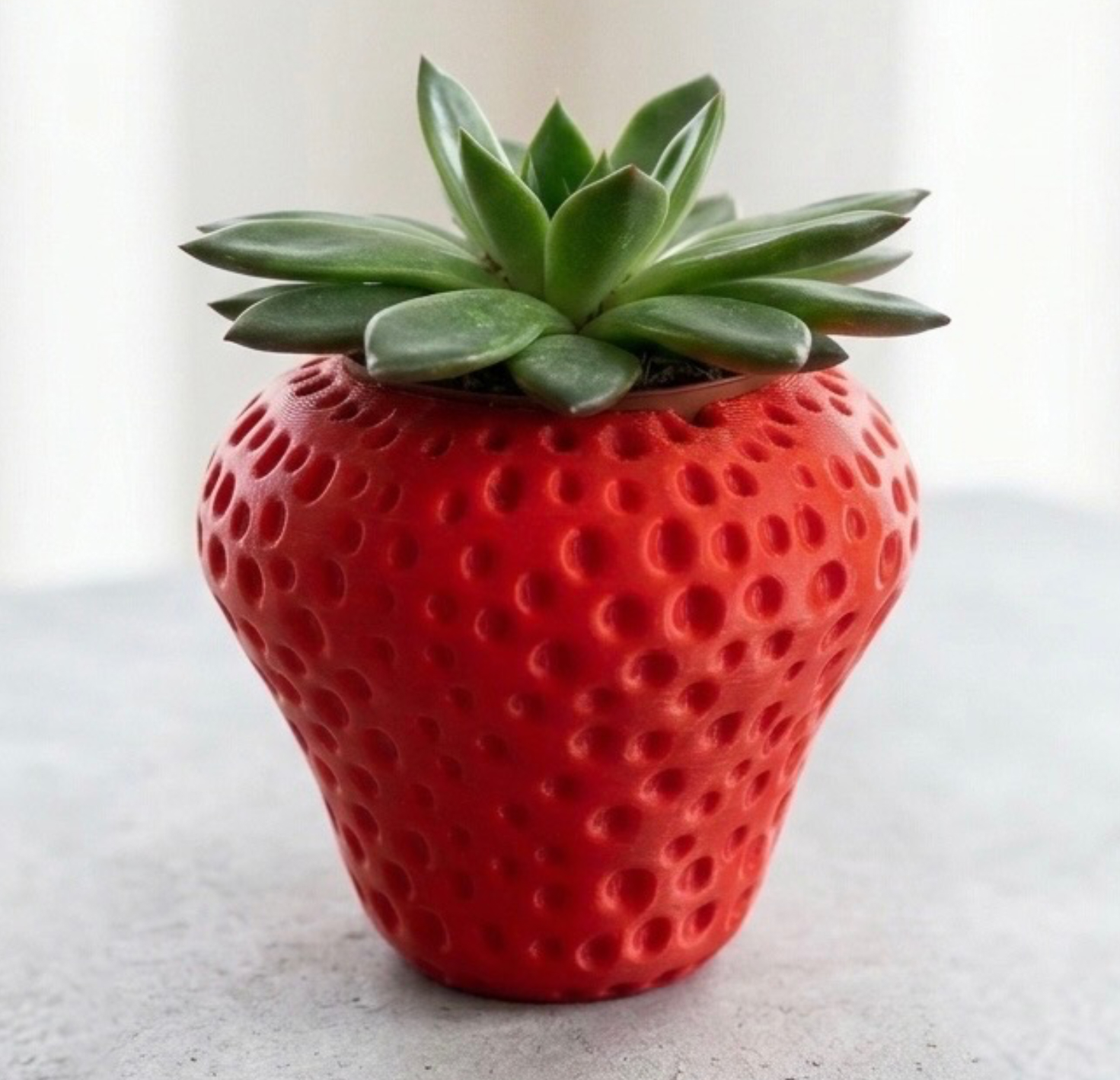 草莓花盆 - 宜家菲卡多肉植物 (60毫米)